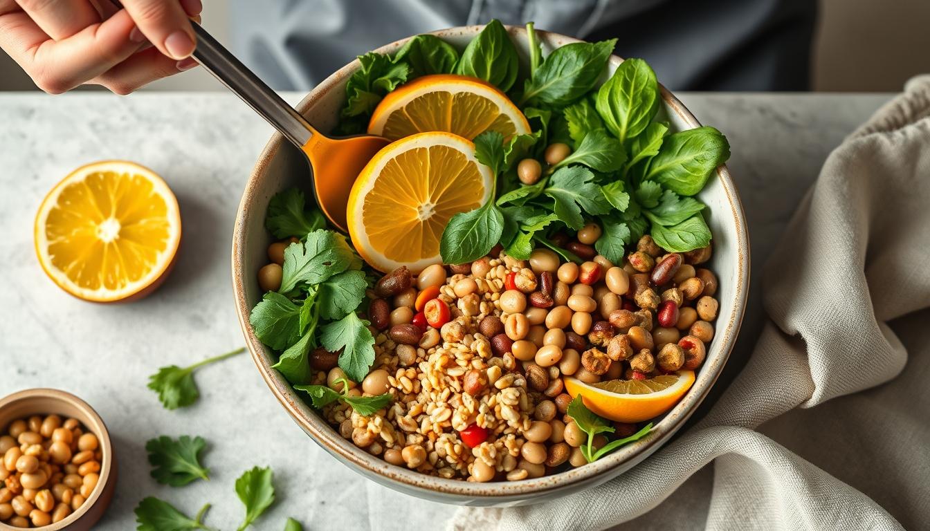 Quick weeknight dinner prepared in a home kitchen